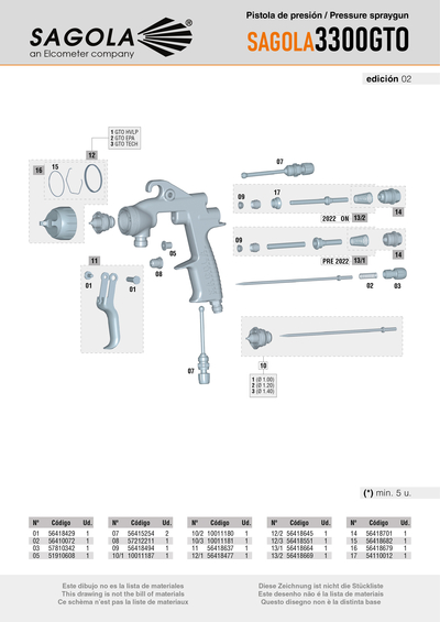 Pistola Gravedad 3300 GTO